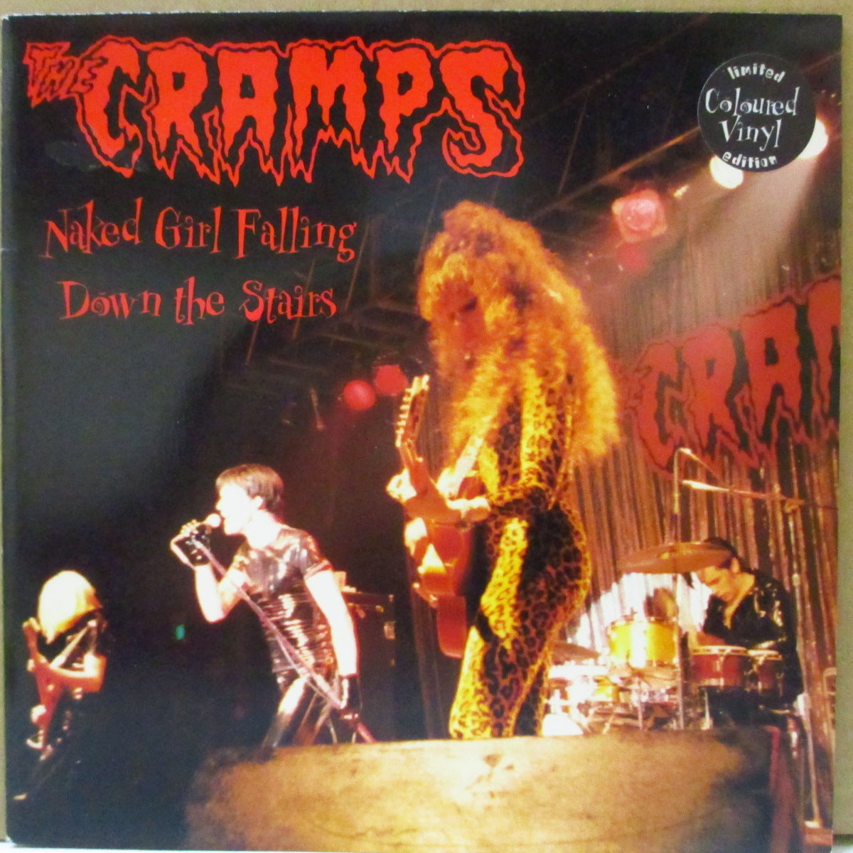 CRAMPS (クランプス) - Naked Girl Falling Down The Stairs (UK 限定レッドヴァイナル  7/Stickered PS)