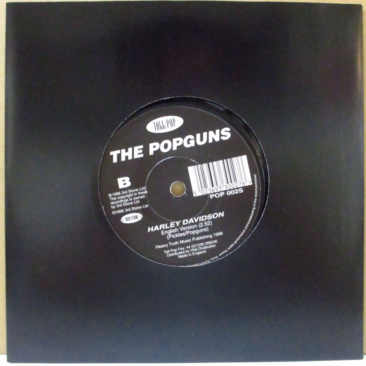 POPGUNS, THE (ポップガンズ) - Harley Davidson (UK Orig.7"/Die-Cut CVR)