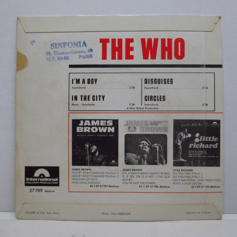 WHO (フー) - I'm A Boy (FRANCE Orig.EP/表面CFS)