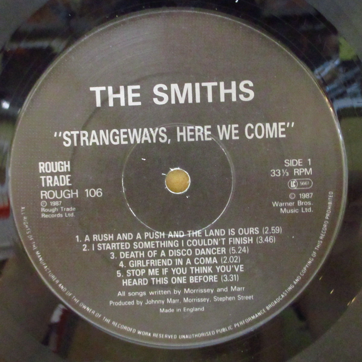 SMITHS, THE (ザ・スミス) - Strangeways, Here We Come (UK オリジナル LP+インナー/エンボスジャケ/CBSプレス)