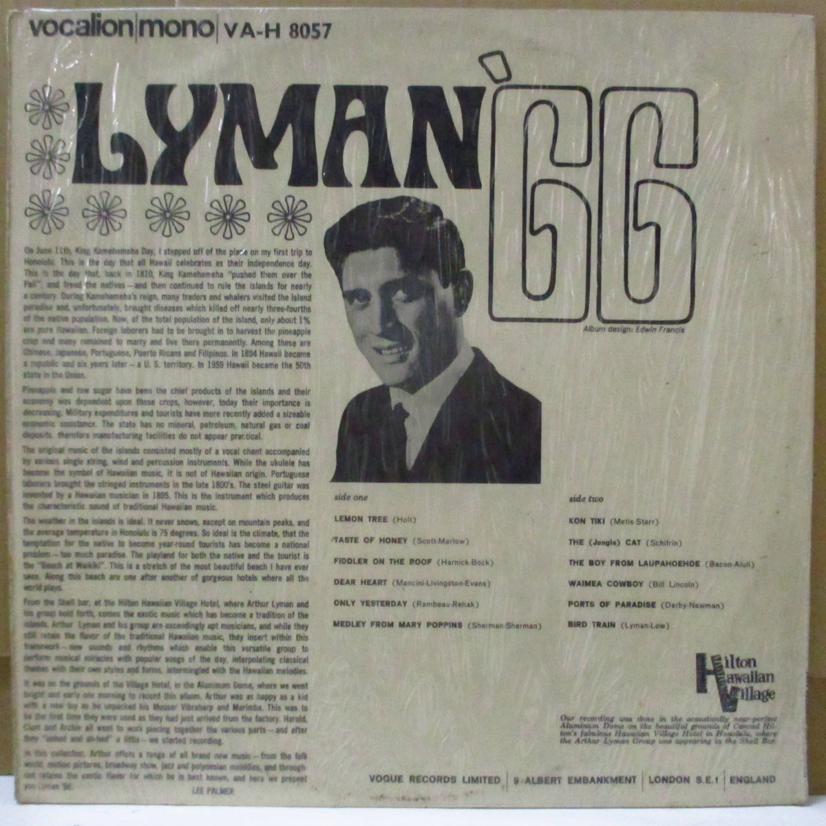 ARTHUR LYMAN (アーサーライマン) - Lyman '66 (UK オリジナル・モノラル LP/両面コーティング・ジャケ)