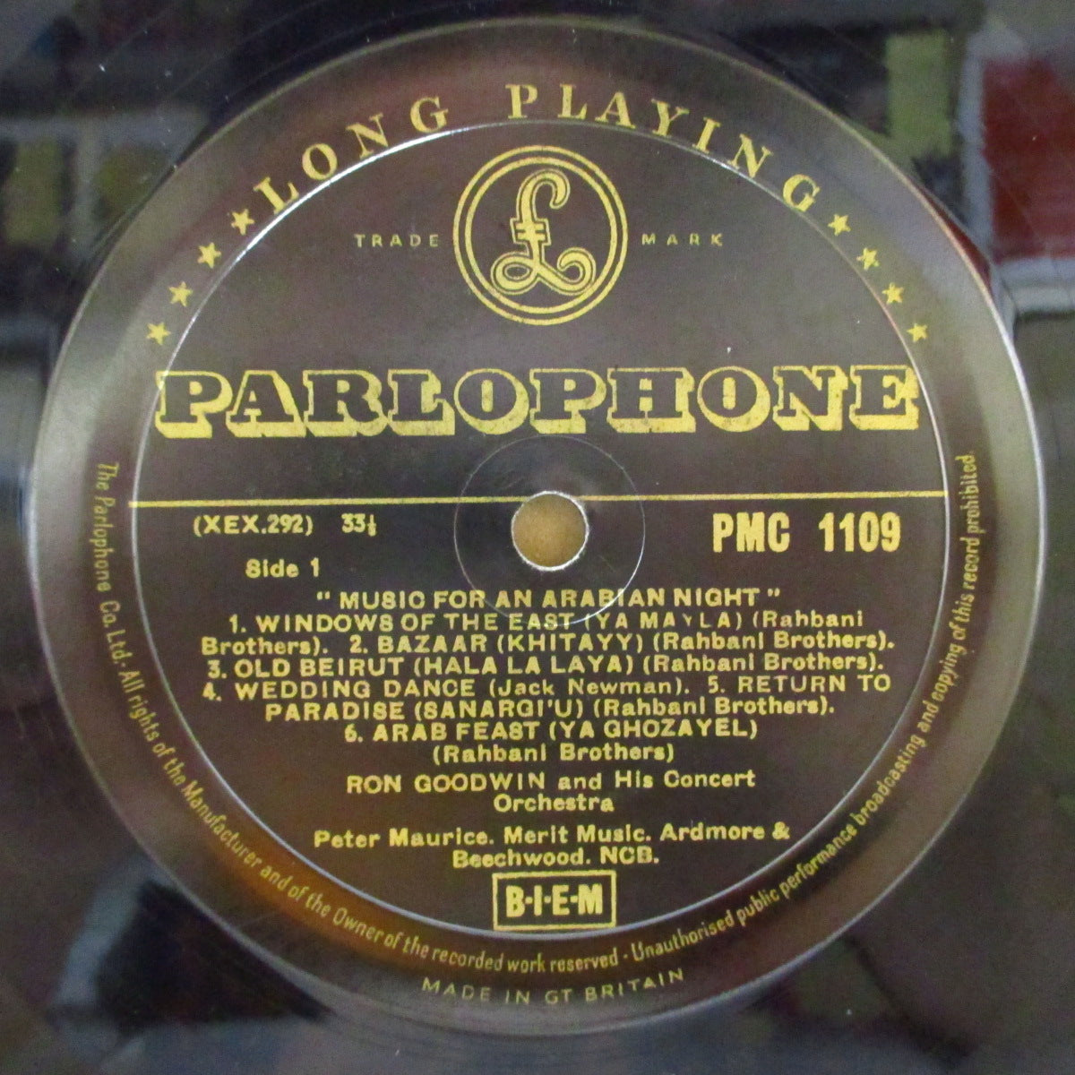 RON GOODWIN & His Orchestra (ロン・グッドウィン) - Music For An Arabian Night (UK オリジナル・モノラル LP/表面コーティング3面折り返しジャケ)