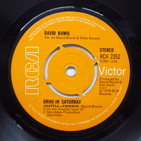 DAVID BOWIE - Drive-In Saturday (SEATTLE - PHOENIX) (UK Orig.Round Center)