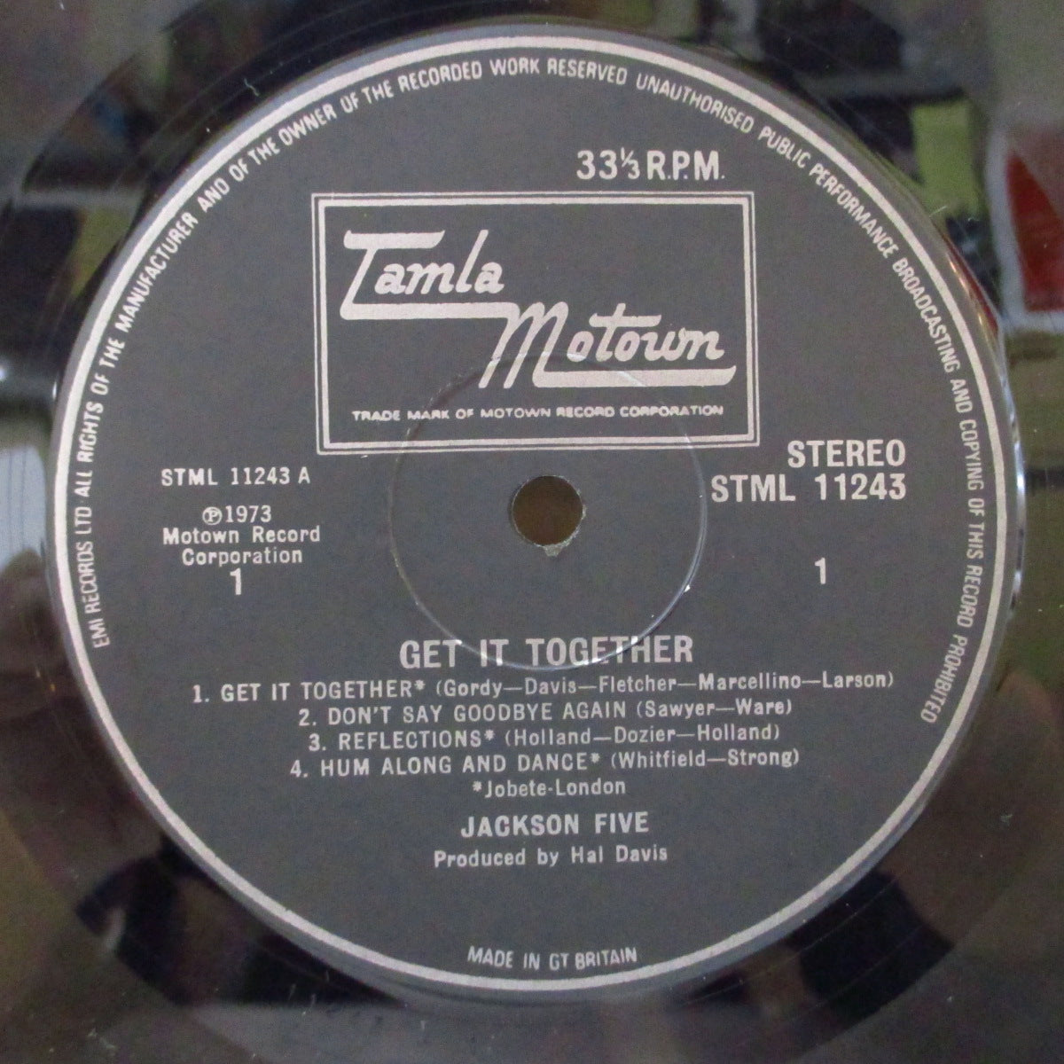JACKSON 5 (ジャクソン・ファイヴ) - G.I.T. - Get It Together (UK オリジナル・ステレオ LP/文字くり抜きジャケ)