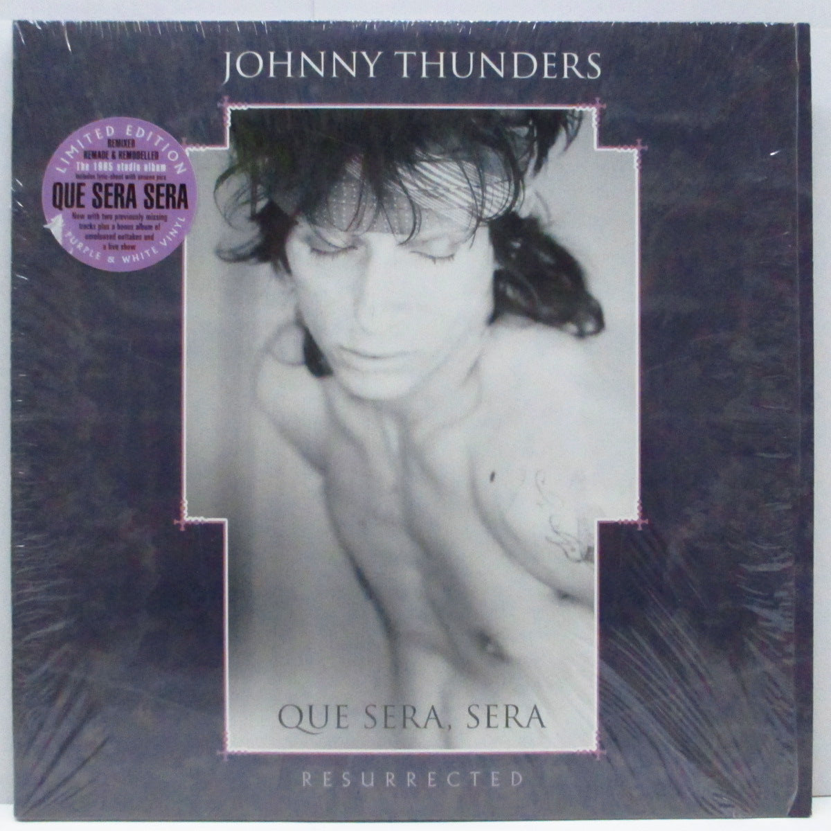 JOHNNY THUNDERS (ジョニー・サンダース) - Que Sera, Sera : Resurrected (EU-US 1,400枚限定再発「RSD 2019」パープル&ホワイトヴァイナル 2xLP+インサート/見開ジャケ)