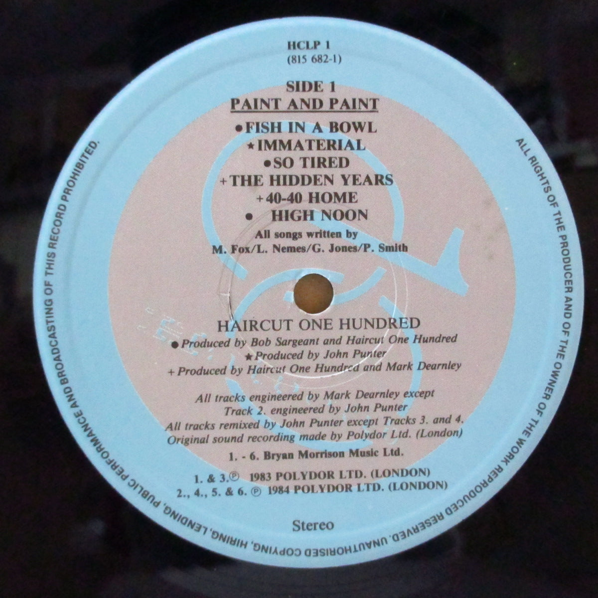 HAIRCUT ONE HUNDRED (ヘアーカット・ワン・ハンドレッド) - Paint And Paint (UK オリジナル LP+インナー)
