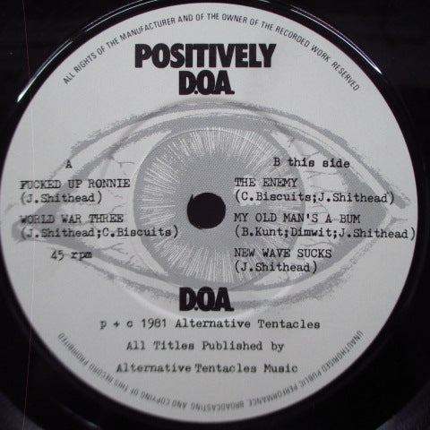 D.O.A. - PPositively D.O.A. : No God No Country No Lies (UK Reissue 7")