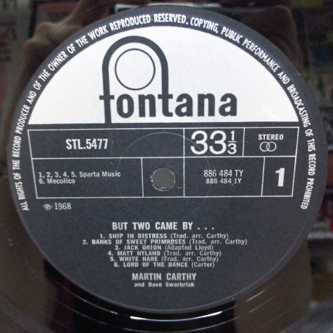 MARTIN CARTHY & Dave Swarbrick (マーティン・カーシー&デイヴ・スワーブリック) - But Two Came By... (UK Re Stereo LP/両面CS)