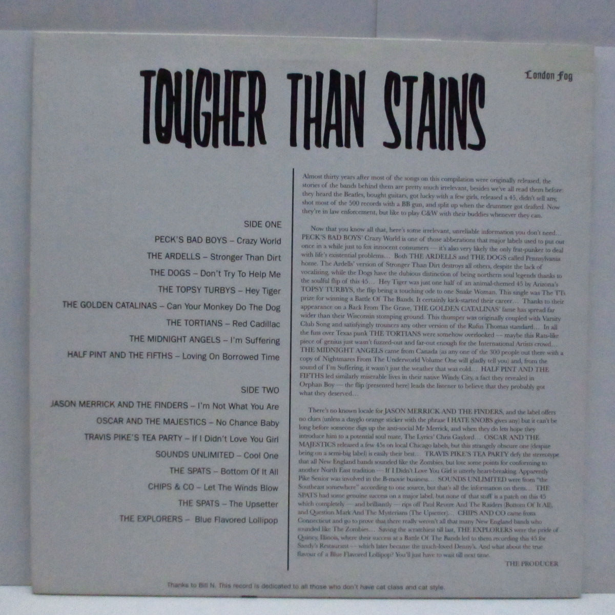 V.A. - Tougher Than Stains (UK Orig.LP)