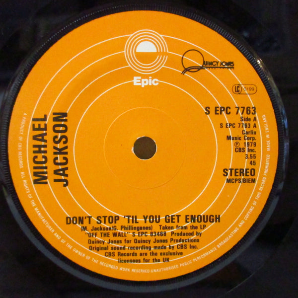 MICHAEL JACKSON (マイケル・ジャクソン)  - Don't Stop 'Til You Get Enough (UK オリジナル 7"+CS #2)
