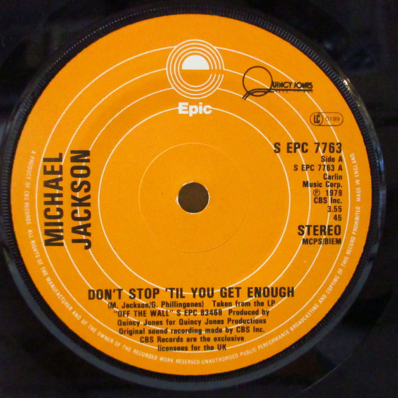 MICHAEL JACKSON (マイケル・ジャクソン)  - Don't Stop 'Til You Get Enough (UK オリジナル 7"+CS