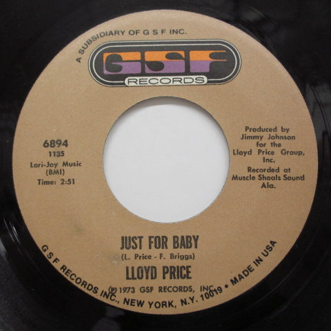 LLOYD PRICE (ロイド・プライス) - Love Music / Just For Baby (Orig)