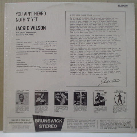 JACKIE WILSON (ジャッキー・ウィルソン) - You Ain't Heard Nothin Yet (US Orig.STEREO)