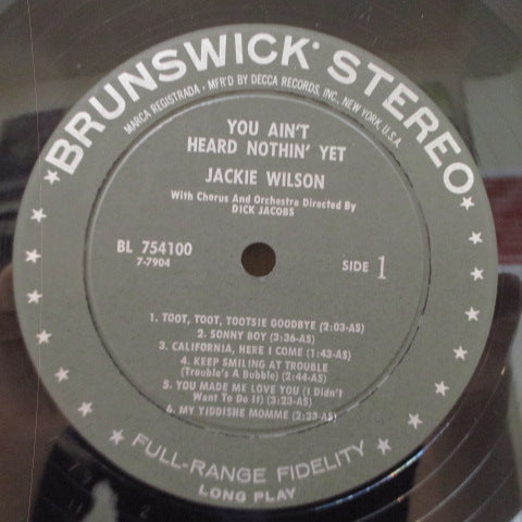 JACKIE WILSON (ジャッキー・ウィルソン) - You Ain't Heard Nothin Yet (US Orig.STEREO)