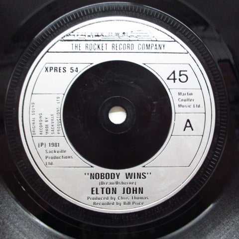 ELTON JOHN (エルトン・ジョン) - Nobody Wins (UK Orig+PS)