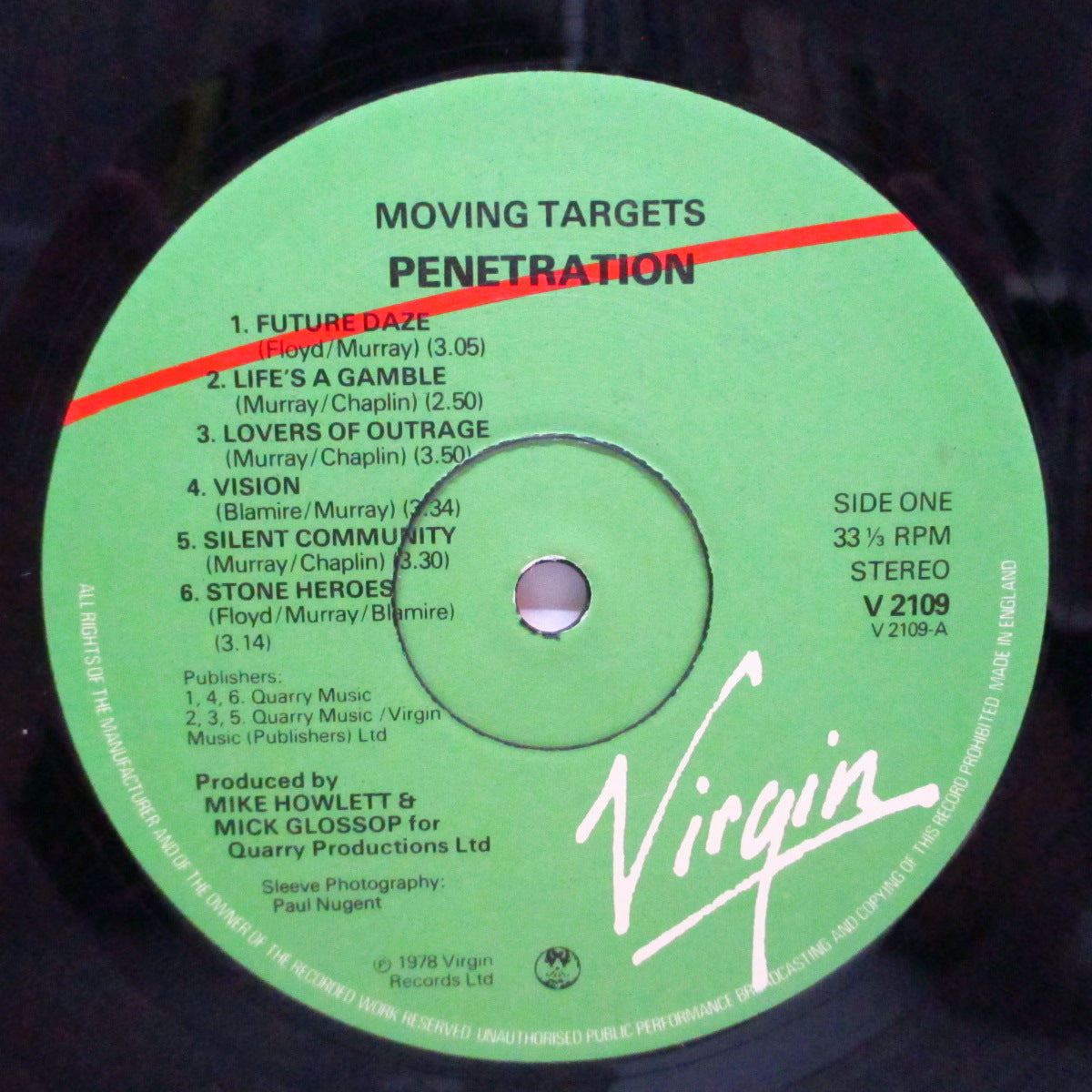 PENETRATION (ペネトレイション) - Moving Targets (UK オリジナル「ブラックヴァイナル」LP/光沢ジャケ)