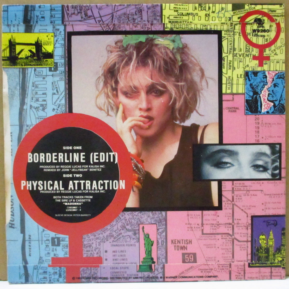 MADONNA (マドンナ) - Borderline (UK オリジナル・ペーパーラベ 7"+光沢固紙製ジャケ)