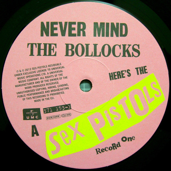 SEX PISTOLS (セックス・ピストルズ) - Never Mind The Bollocks (EU 35th Anniversary 5000 Ltd.Reissue 180g Black Vinyl 2xLP/Number GS/New 廃盤)