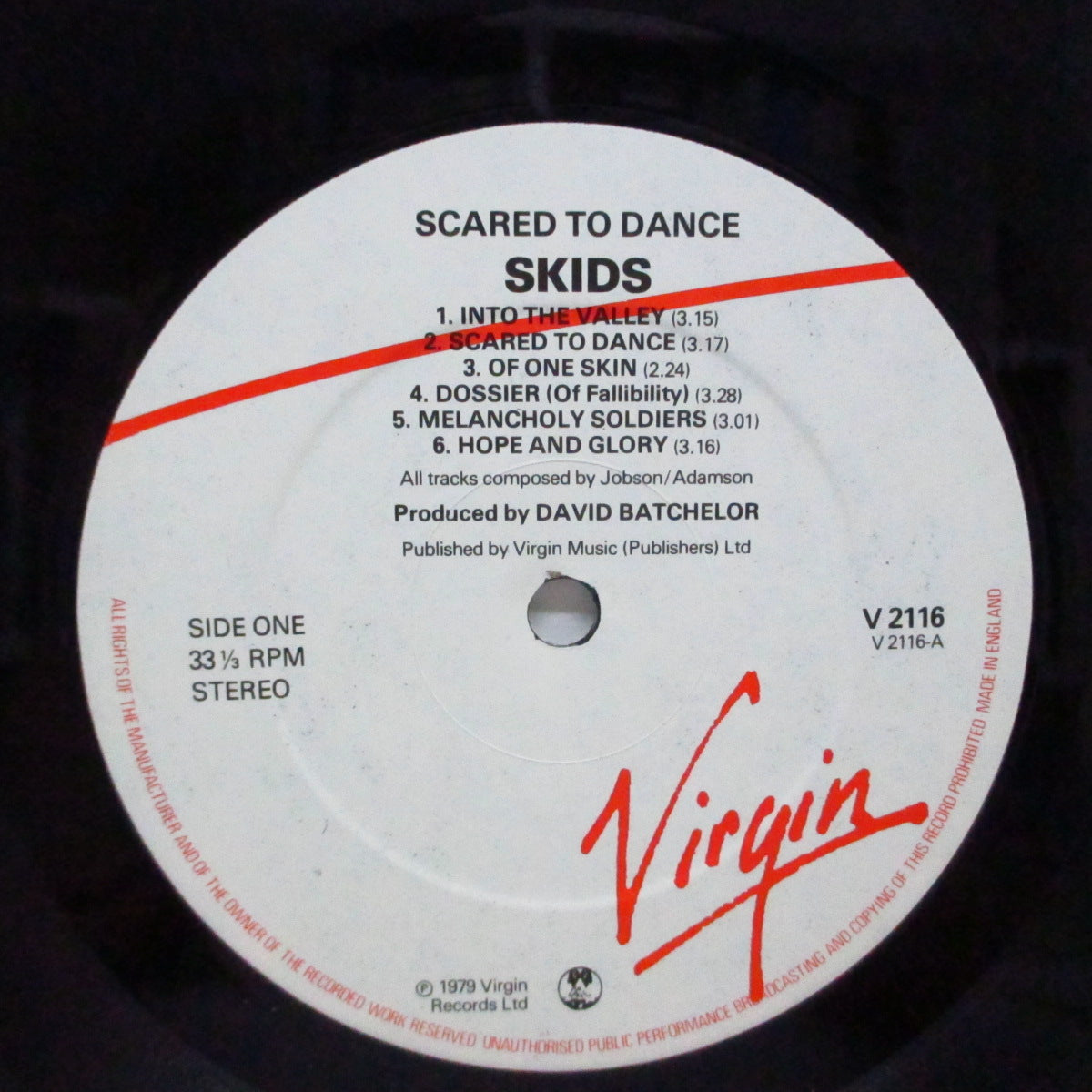 SKIDS (スキッズ) - Scared To Dance (UK オリジナル LP+インナー/Embossed CVR)