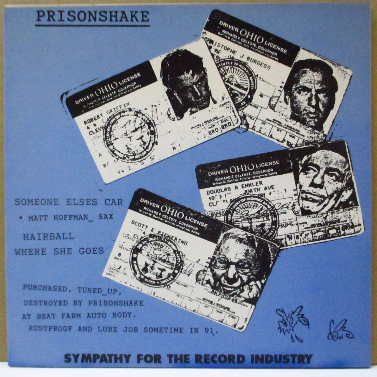 PRISONSHAKE (プリズンシェイク) - Someone Else's Car +2 (USLtd.Blue Vinyl 7")