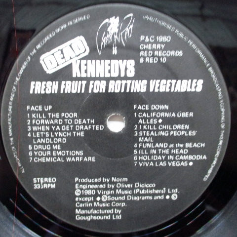 DEAD KENNEDYS (デッド・ケネディーズ) - Fresh Fruit For Rotting Vegetables (UK 80's 再発 LP+ポスター/裏が 青のジャケ)