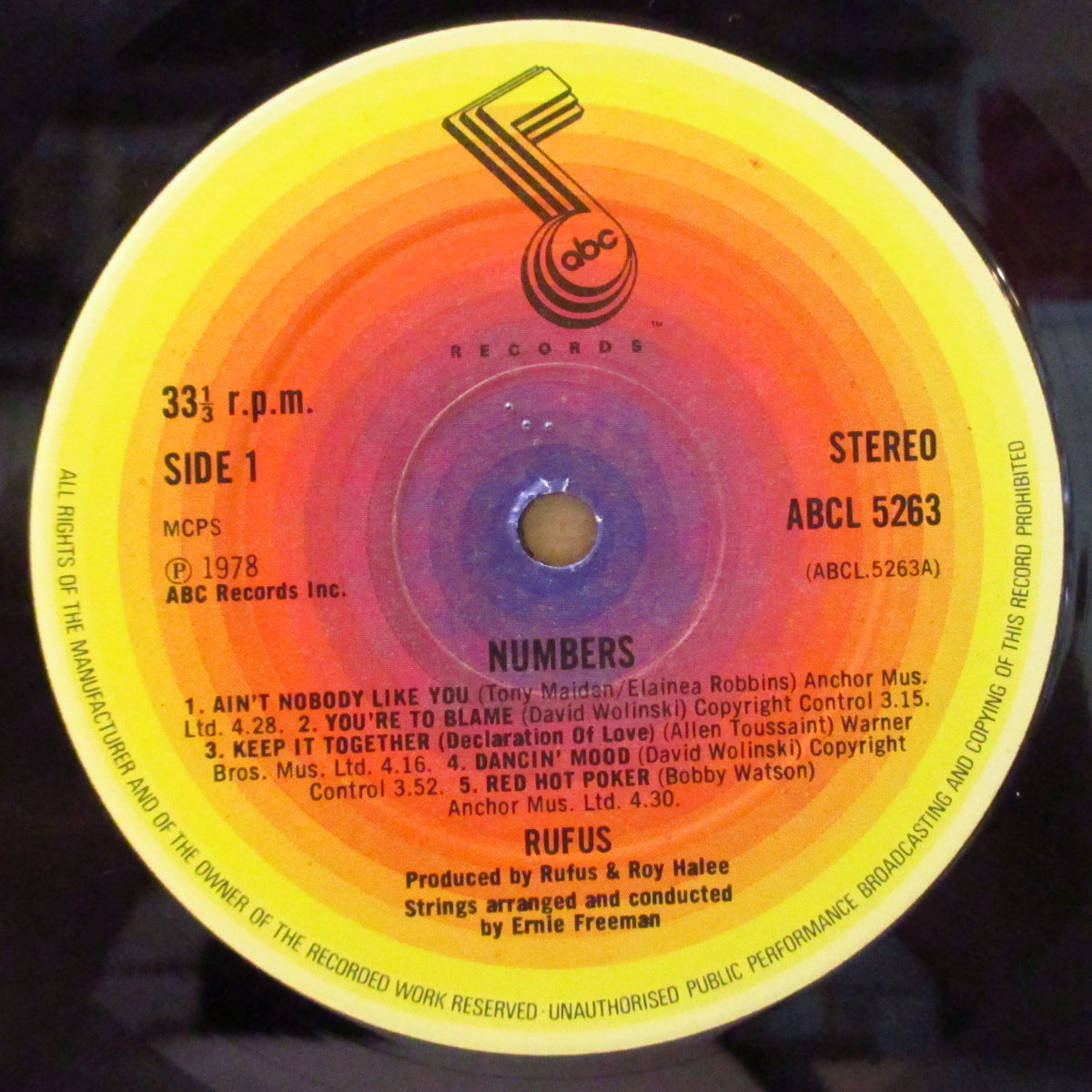 RUFUS (ルーファス) - Numbers (UK Orig.Stereo LP/GS)