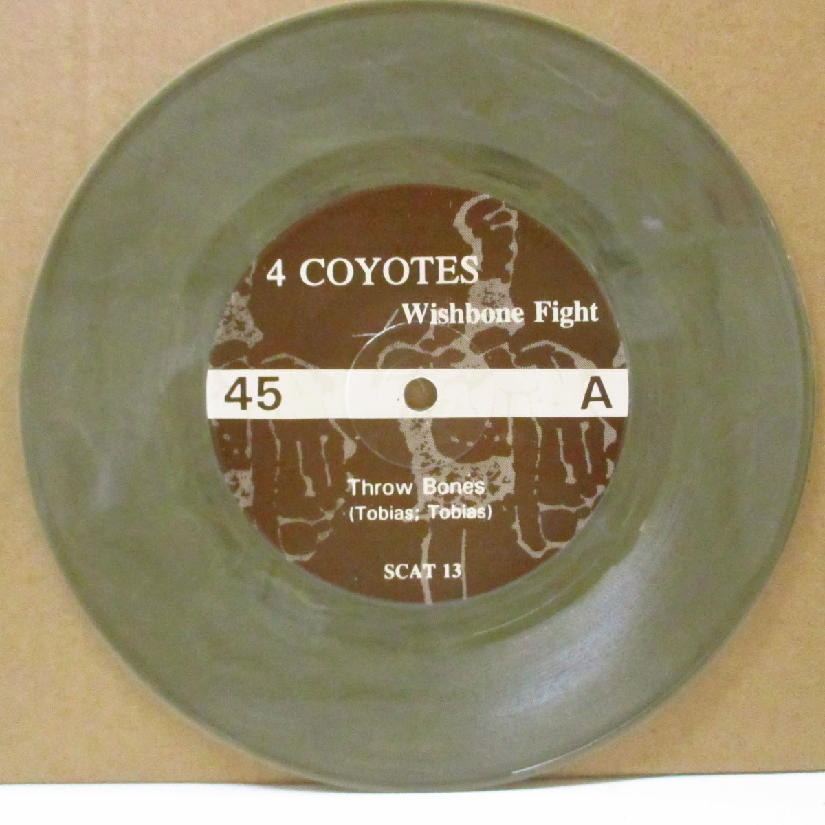 4 COYOTES (フォーコヨーテズ) - Wishbone Fight (US 1,500 Ltd.Brown Marbel Vinyl 7"/Numbered PS)