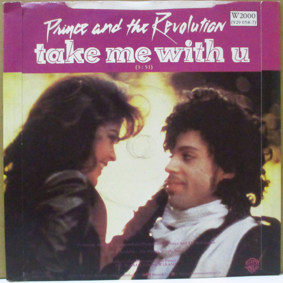 PRINCE And The Revolution (プリンス・アンド・ザ・レヴォリューション) - Let's Go Crazy (UK オリジナル・プラスチックラベ 7"+マット・ソフト紙ジャケ)