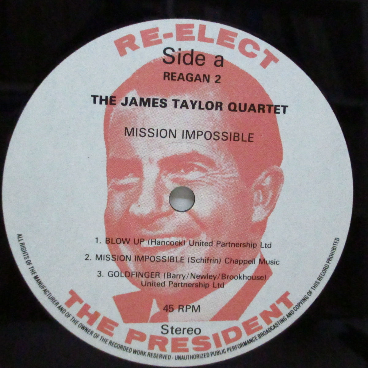 JAMES TAYLOR QUARTET (ジェームス・テイラー・クァルテット) - Mission Impossible (UK オリジナル LP/ニクソン・ラベル)