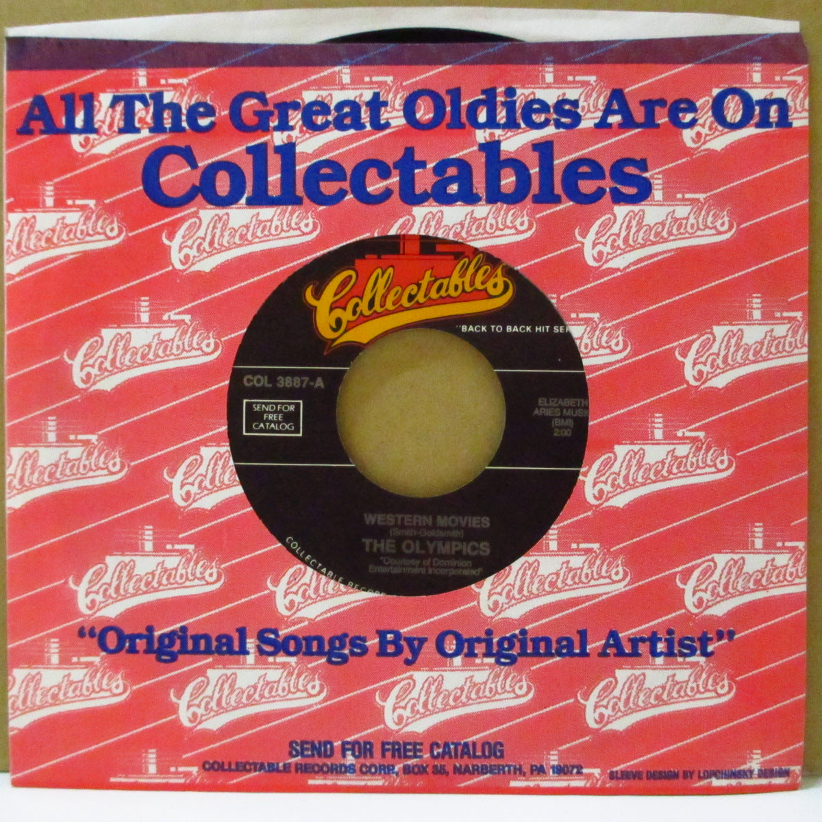 OLYMPICS / FENDERMEN (オリンピックス / フェンダーメン) - Western Movies / Mule Skinner Blues (US 80's Reissue 7"+CS)