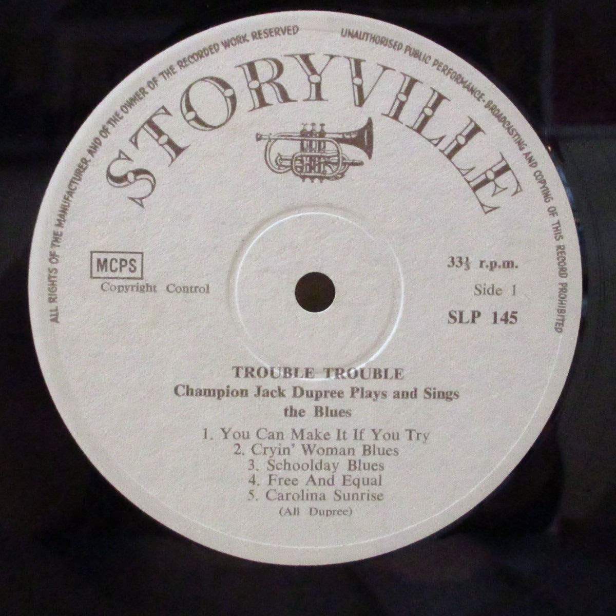 CHAMPION JACK DUPREE (チャンピオン・ジャック・デュプリー) - Trouble Trouble (Denmark-German Orig.LP/CFS)