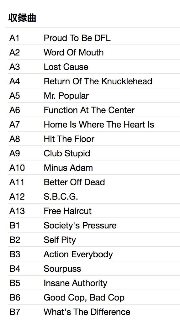 DEAD FUCKING LAST (デッド・ファッキング・ラスト) - Proud To Be (US 20th Anniversary Reissue LP / New)