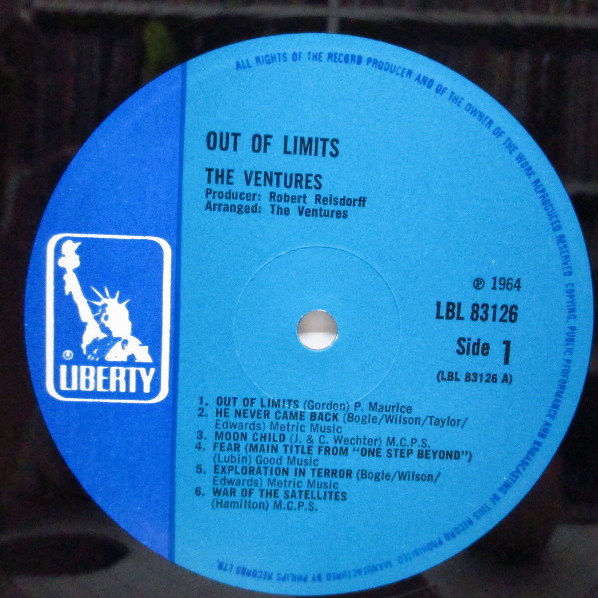 VENTURES (ベンチャーズ) - Out Of Limits (UK 60's 再発「モノラル」LP/CS)