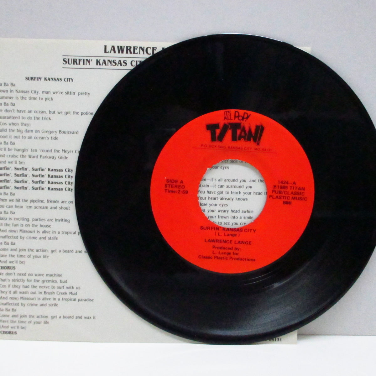 LAWRENCE LANGE (ローレンス・ラング) - Surfin' Kansas City (US Orig.7"/New)