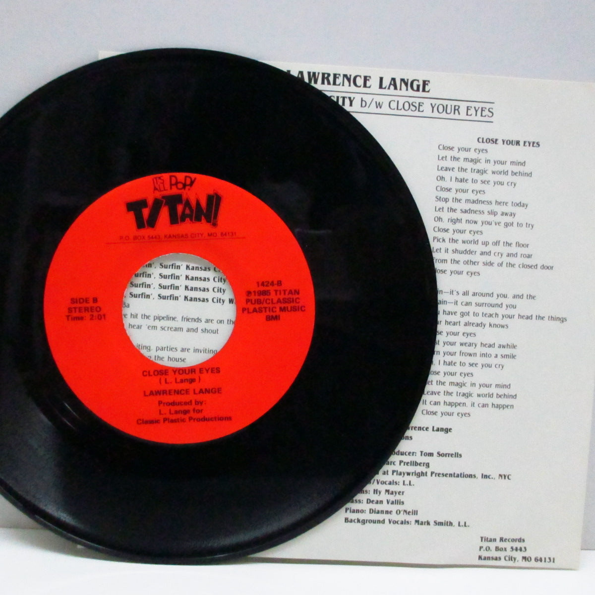 LAWRENCE LANGE (ローレンス・ラング) - Surfin' Kansas City (US Orig.7"/New)