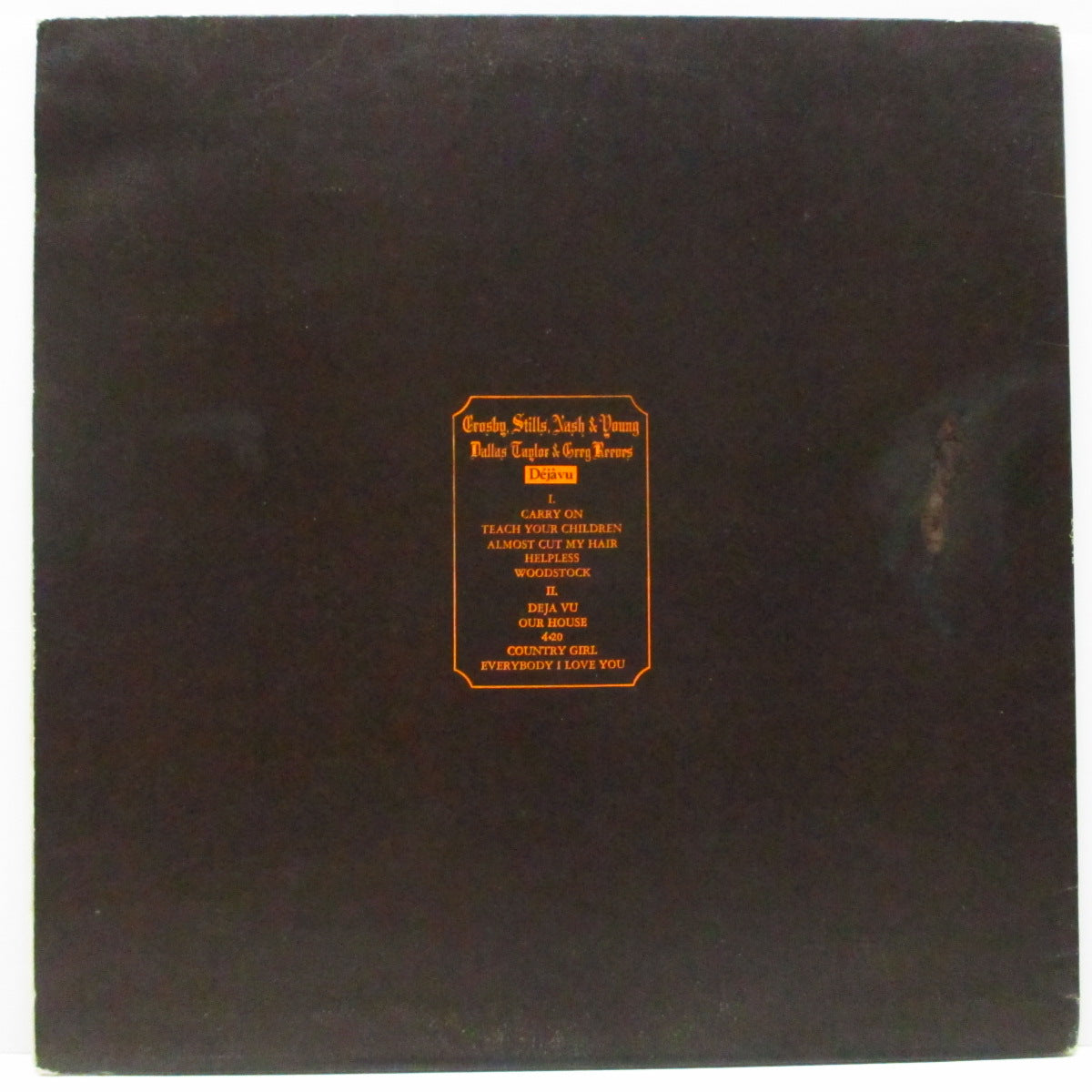 CROSBY,STILLS,NASH & YOUNG (クロスビー・スティルス・ナッシュ&ヤング) - Deja Vu (1st) (UK オリジナル「出版社 Warner & Flamingo Musicラベ」 LP/写真貼付ざら紙見開ジャケ)