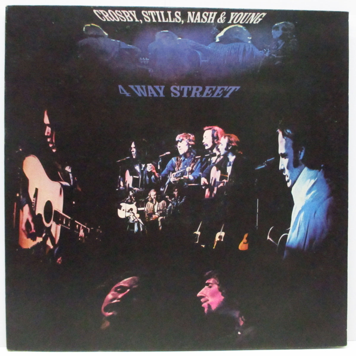 CROSBY,STILLS,NASH & YOUNG (クロスビー・スティルス・ナッシュ&ヤング) - 4 Way Street (UK 70's 再発「Wロゴ無しラベ」2xLP+インサート/マット見開ジャケ#2)