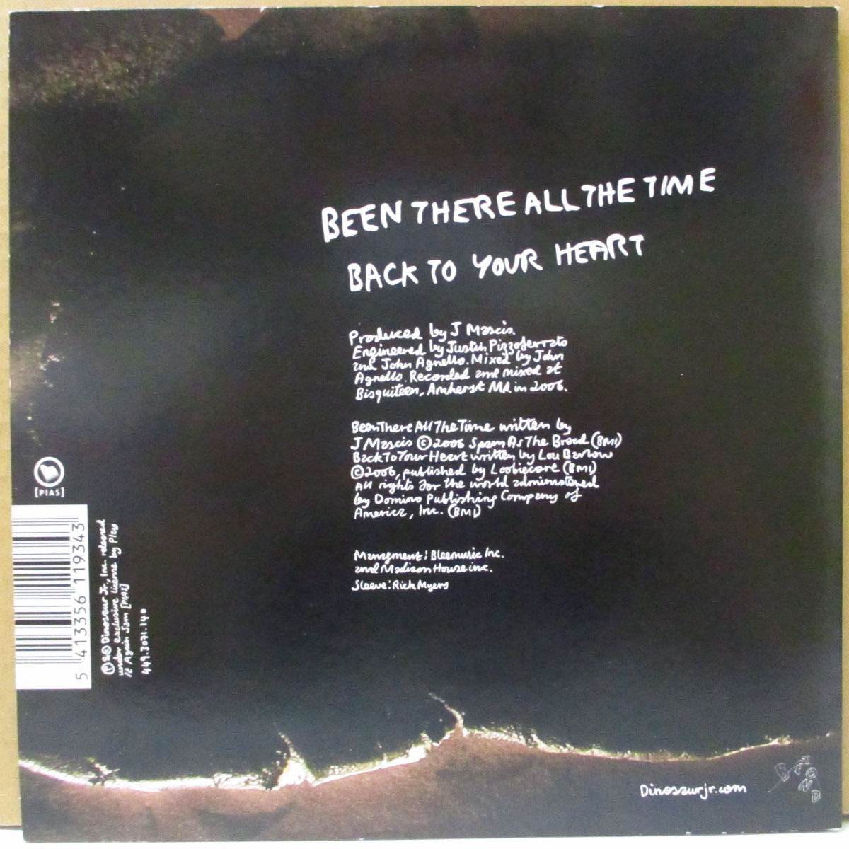 DINOSAUR Jr. (ダイナソーJr.) - Been There All The Time (UK/EU オリジナル 7"+PS)