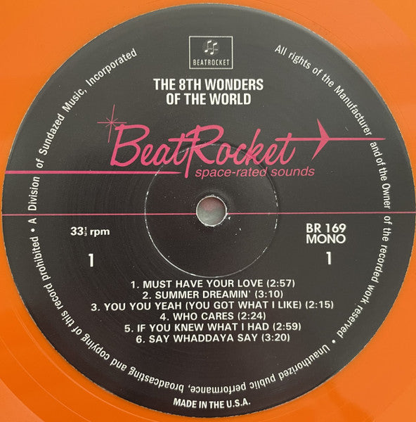 8th WONDERS OF THE WORLD (エイス・ワンダーズ・オブ・ザ・ワールド) - S.T. (US 限定「オレンジVINYL」モノラル LP/New)