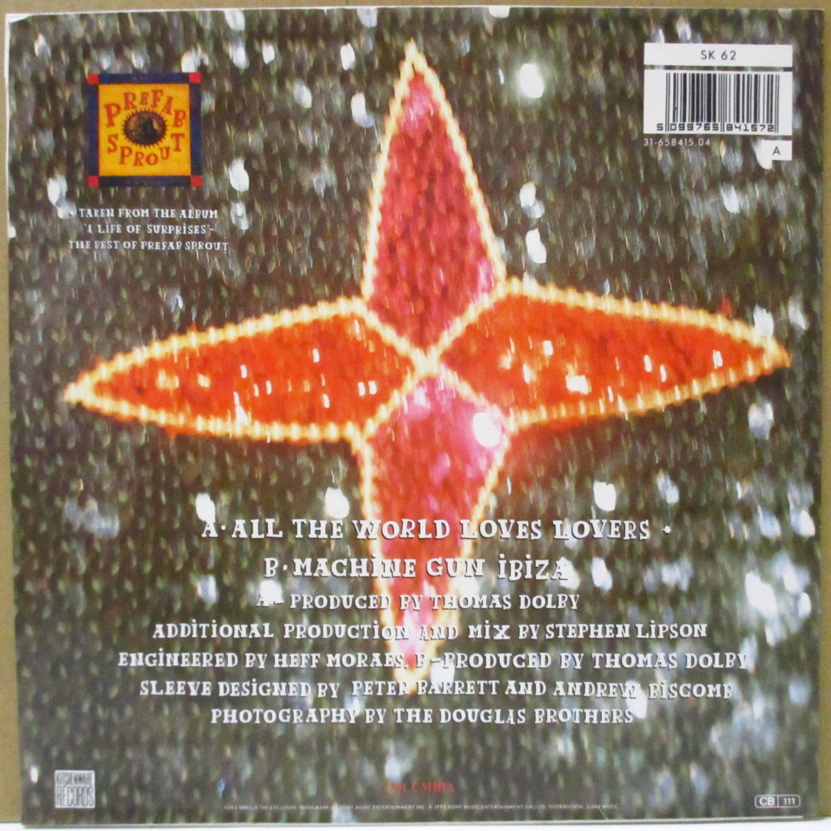 PREFAB SPROUT (プリファブ・スプラウト) - All The World Loves Lovers (UK オリジナル 7"+PS)