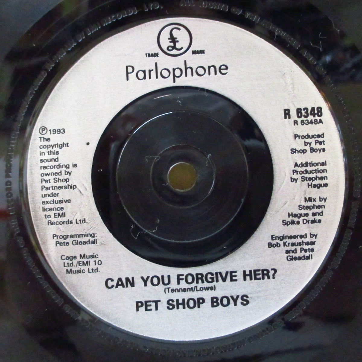 PET SHOP BOYS (ペット・ショップ・ボーイズ) - Can You Forgive Her? (UK オリジナル 7"+PS)