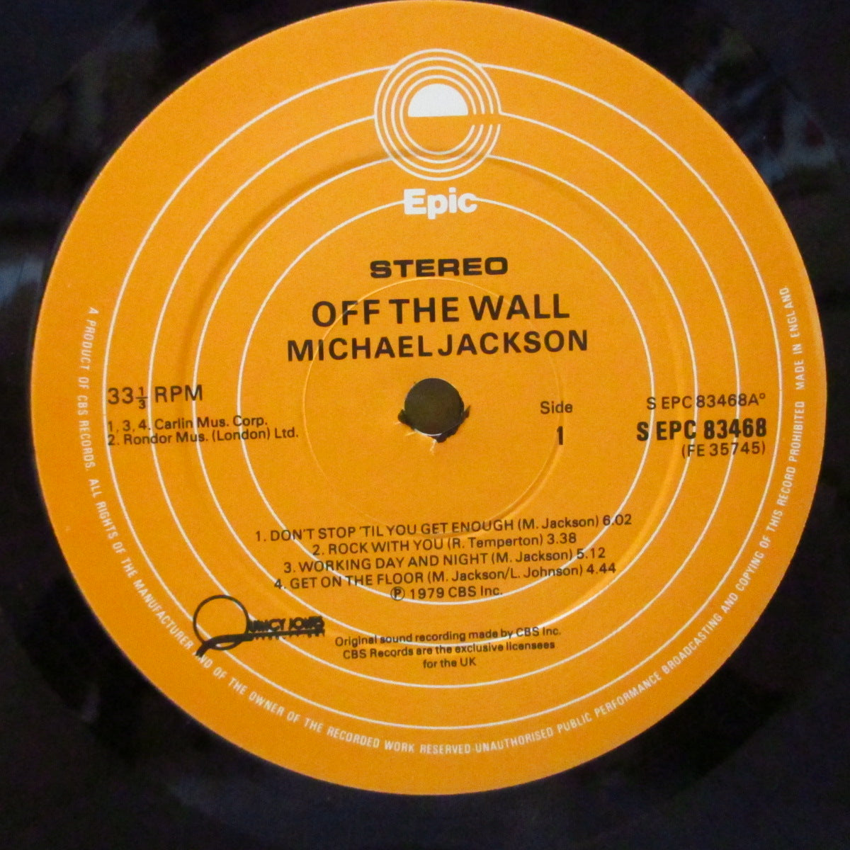 MICHAEL JACKSON (マイケル・ジャクソン) - Off The Wall (UK オリジナル LP+ピクチャー 7"/円形ステッカー付光沢見開きジャケ)