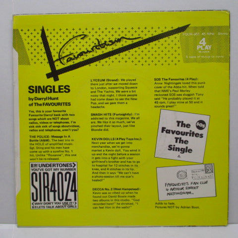 FAVOURITES, THE - Angelica / Cold (UK Orig.7")