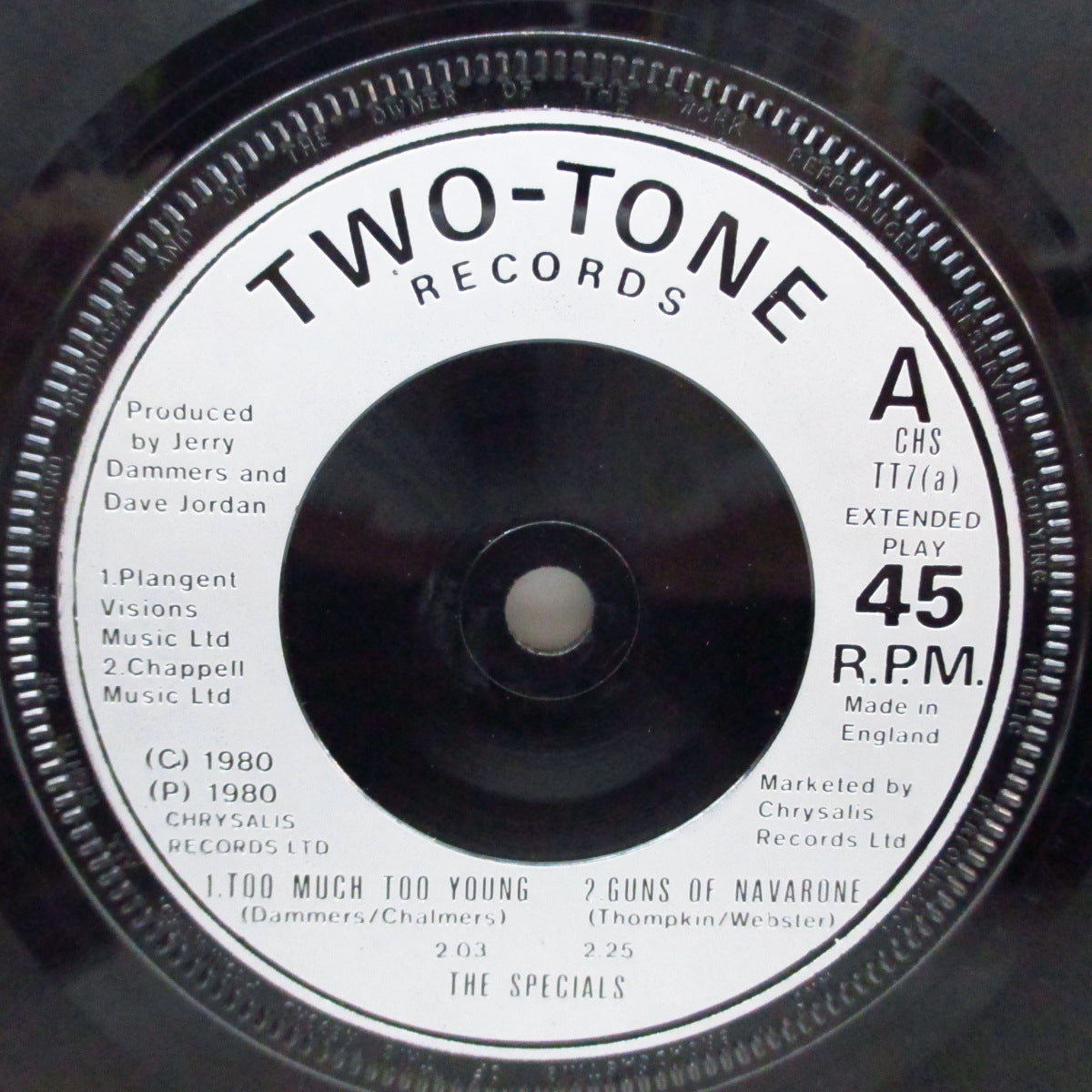 SPECIAL AKA, THE (ザ ・スペシャル AKA) - Too Much Too Young (UK 80's 再発「銀ラベ、フラットセンター」7"+光沢固紙ジャケ)