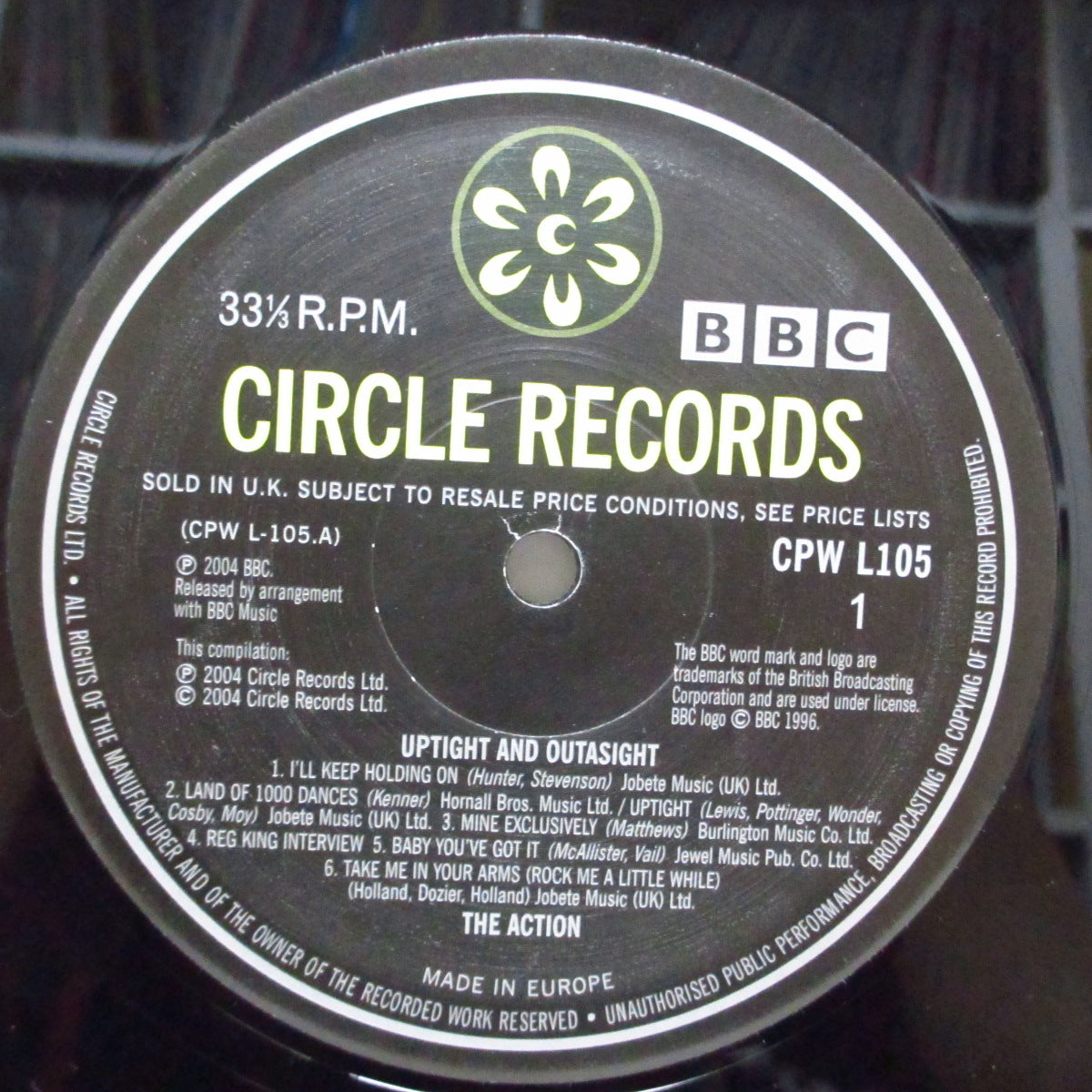 ACTION (アクション) - Uptight And Outasight (UK 限定モノラル LP+ブックレット/ナンバリング入折り返しジャケ)1