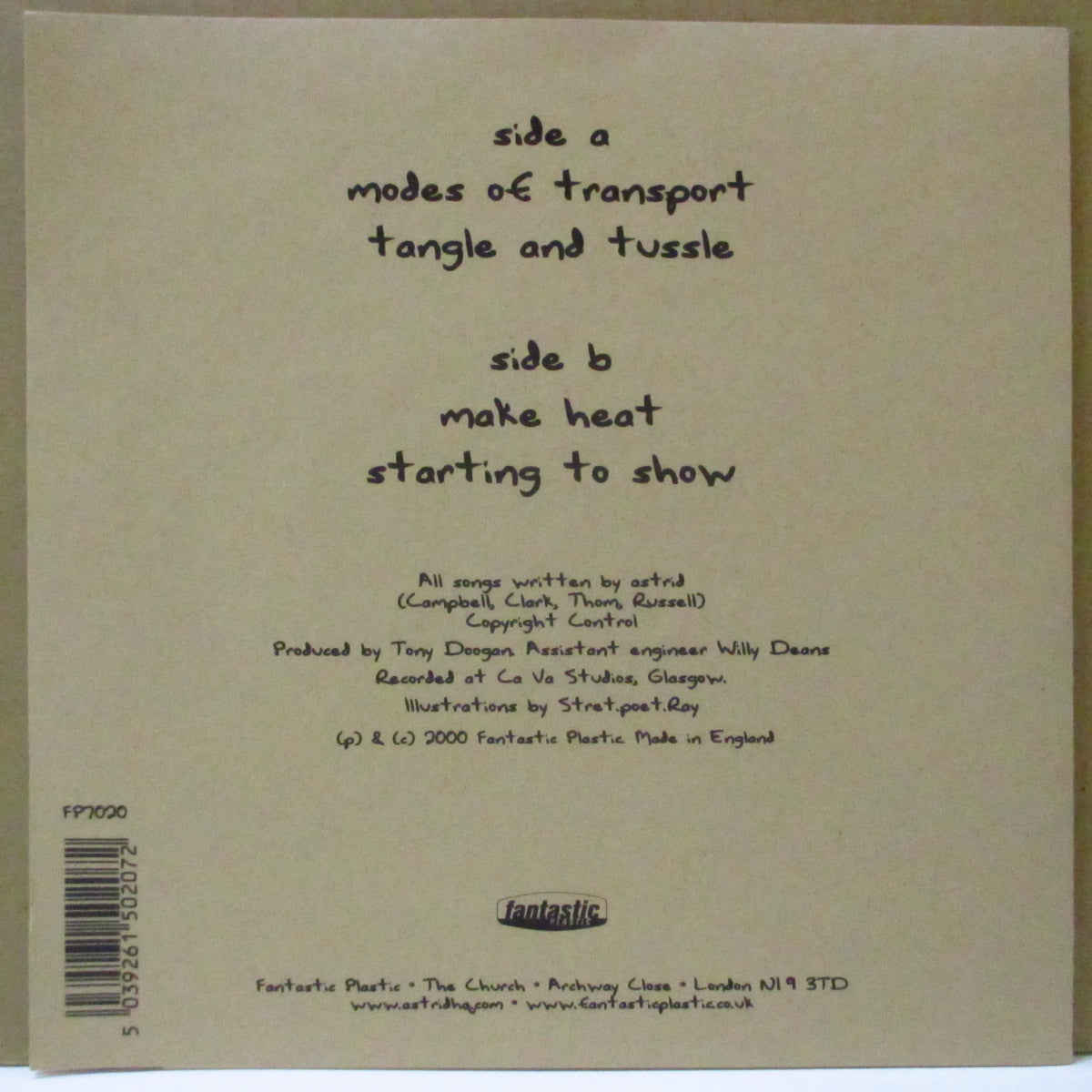 ASTRID (アストリッド) - Modes Of Transport EP (UK 500 Limited 7"-EP+Stickered PVC)
