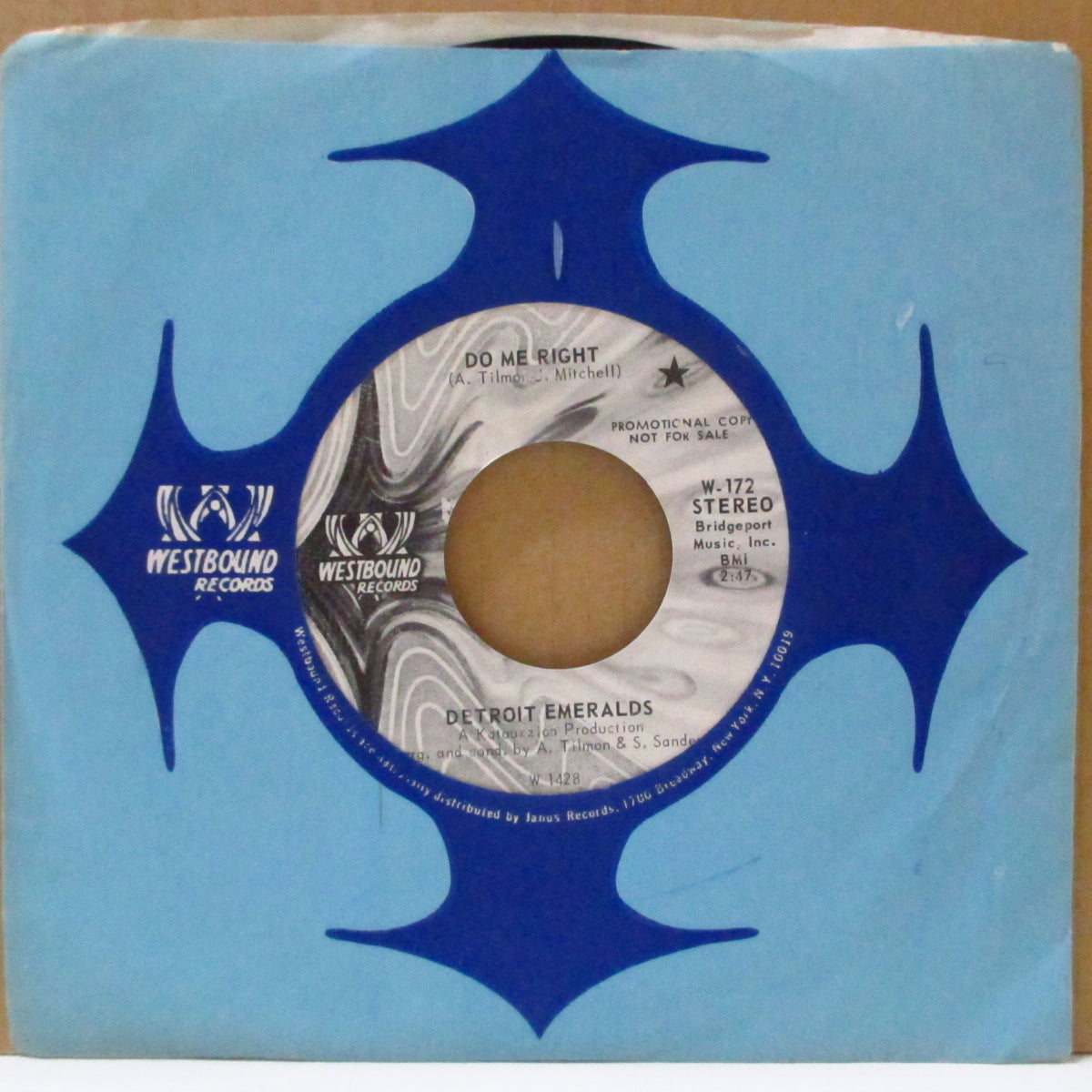 DETROIT EMERALDS (デトロイト・エメラルズ) - Do Me Right (US Promo Stereo 7"+CS)