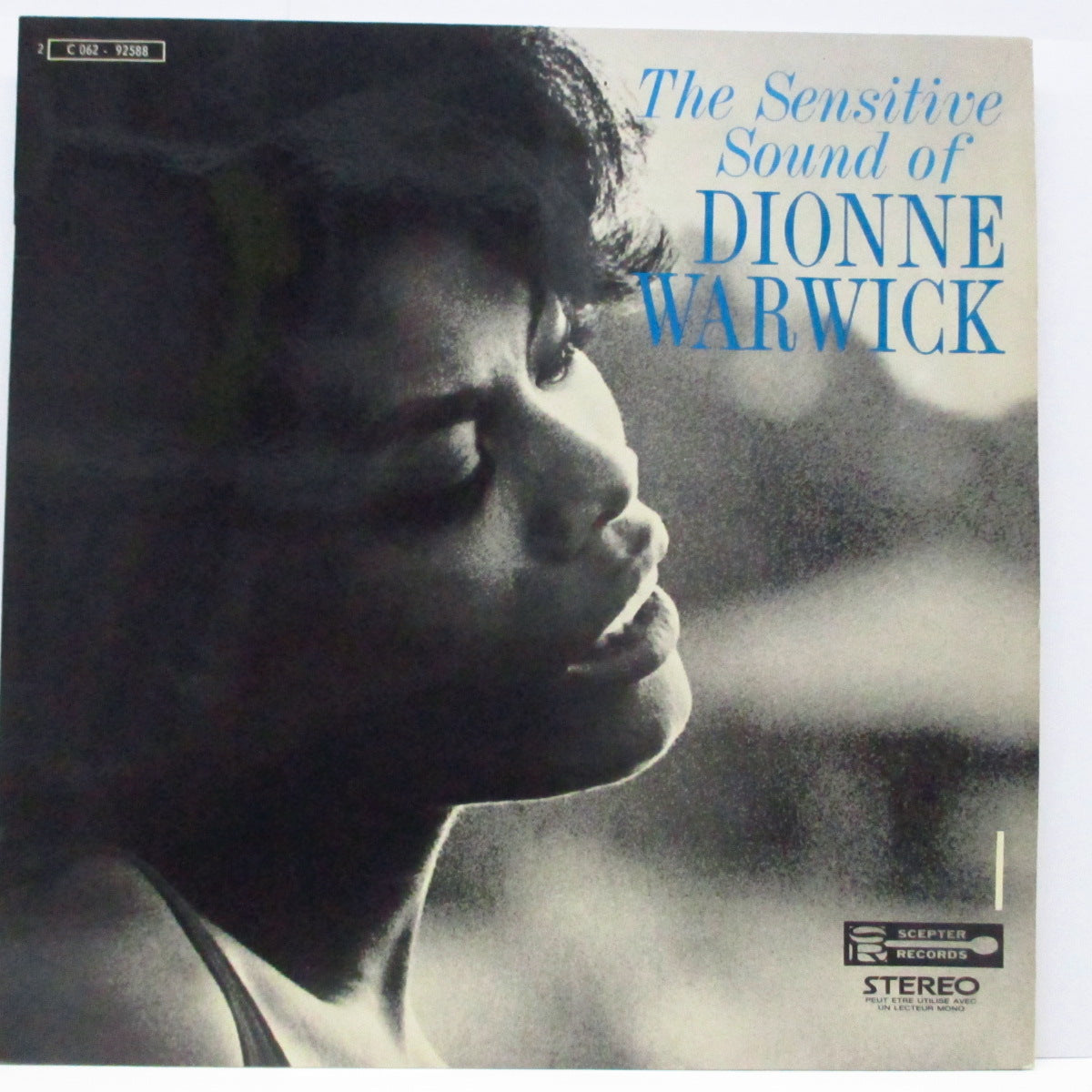DIONNE WARWICK (DIONNE WARWICKE) (ディオンヌ・ワーウイック) - The Sensitive Sound Of Dionne Warwick (France 70's再発ステレオ LP+表面コーティング折り返ジャケ/2C 062-92588)