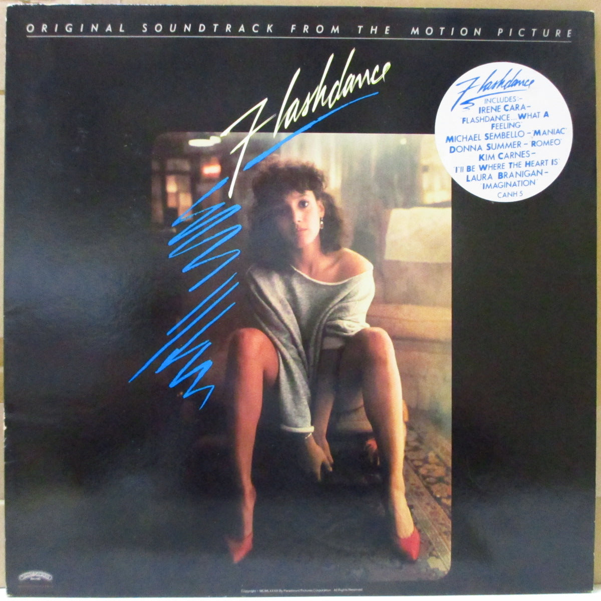 O.S.T. (フラッシュダンス) - Flashdance (UK オリジナル LP+レアステッカー付きジャケ)