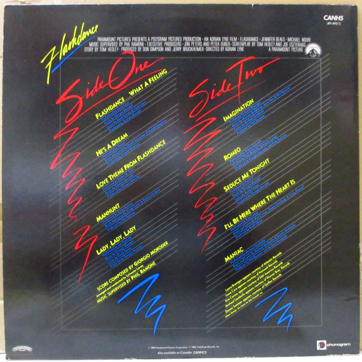 O.S.T. (フラッシュダンス) - Flashdance (UK オリジナル LP+レアステッカー付きジャケ)